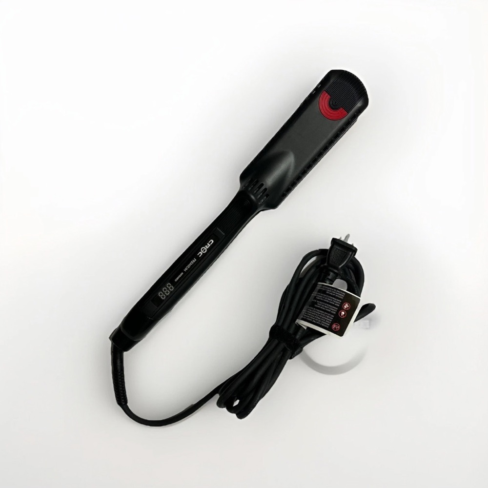 Croc Premium 2 Infrared Black Titanium Flat Iron  1.5'' Luxury Tier Model NWOB